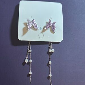 Elegant Butterfly Drop Earrings